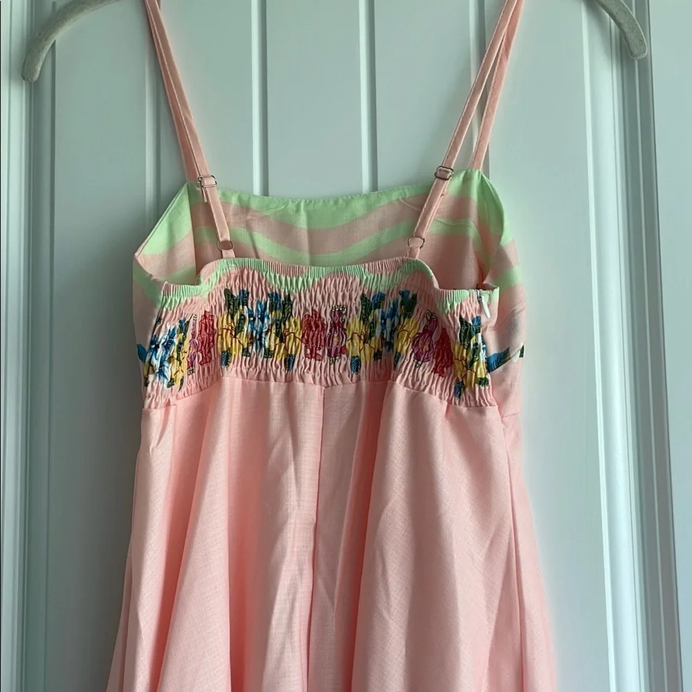 Women's Pink Tropical Maxi Dress - Picture 5 of 7